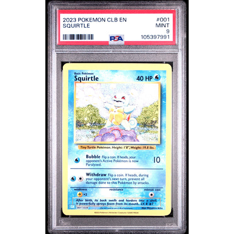 2023 POKEMON CLASSIC COLLECTION SQUIRTLE 001/034 PSA 9