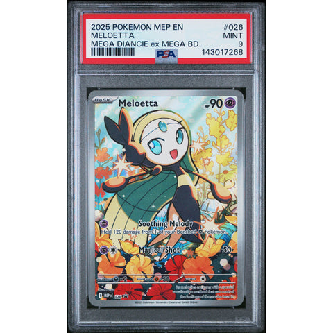 2025 POKEMON MELOETTA MEGA DIANCIE EX MEGA BATTLE DECK 026 PSA 9