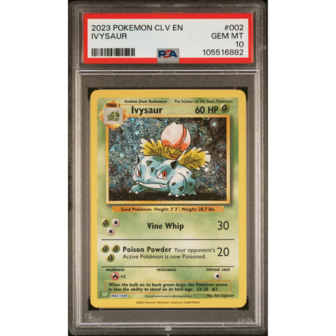 2023 POKEMON CLASSIC COLLECTION IVYSAUR 002/034 PSA 10
