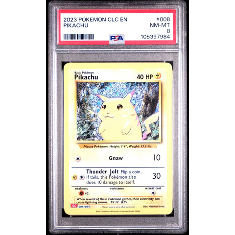 2023 POKEMON CLASSIC COLLECTION PIKACHU 008/034 PSA 8