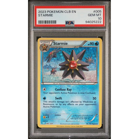2023 POKEMON CLASSIC COLLECTION STARMIE 005/034 PSA 10