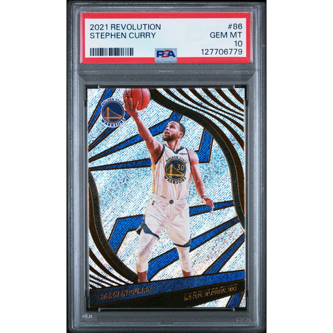 2021 PANINI REVOLUTION STEPHEN CURRY 86 PSA 10