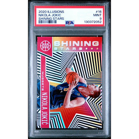 2020 PANINI PANINI ILLUSIONS SHINING STARS NIKOLA JOKIC 16 PSA 9