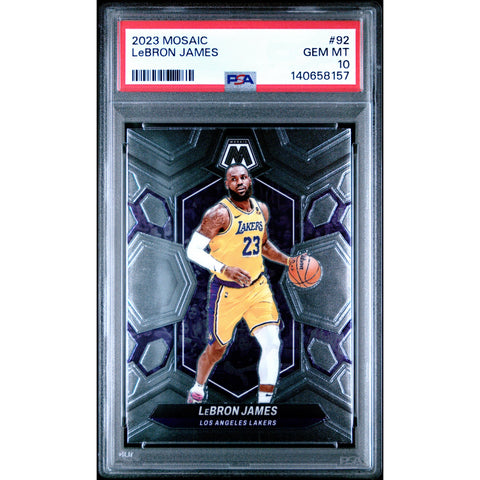 2023 PANINI PANINI MOSAIC LEBRON JAMES 92 PSA 10