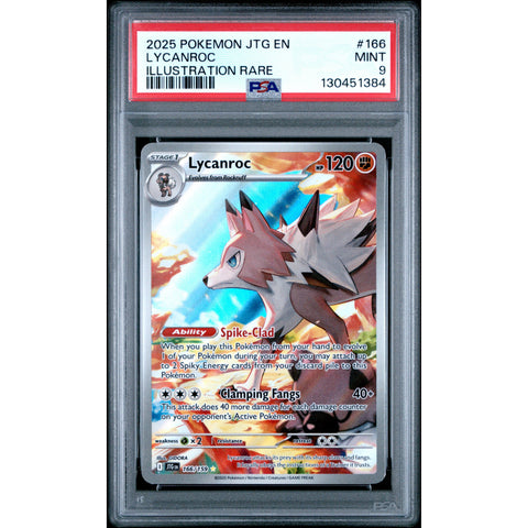 2025 POKEMON JOURNEY LYCANROC 166/159 PSA 9