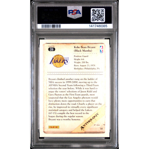 2012 PANINI PANINI KOBE ANTHOLOGY KOBE BRYANT 38 PSA 9