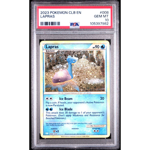 2023 POKEMON CLASSIC COLLECTION LAPRAS 008/034 PSA 10