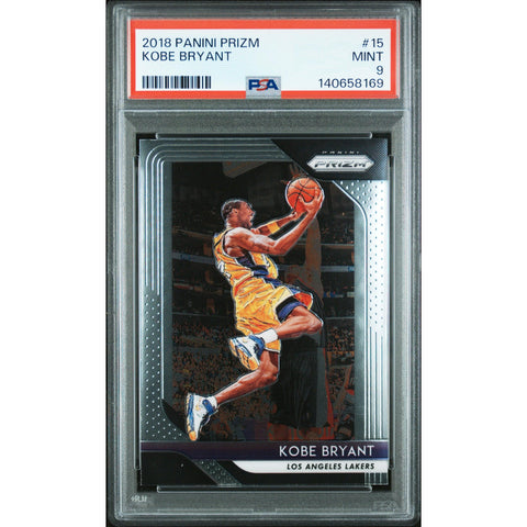 2018 PANINI PANINI PRIZM KOBE BRYANT 15 PSA 9