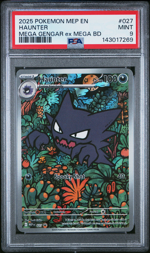 2030 POKEMON HAUNTER MEGA GENGAR EX BATTLE DECK MEP 027 PSA 9