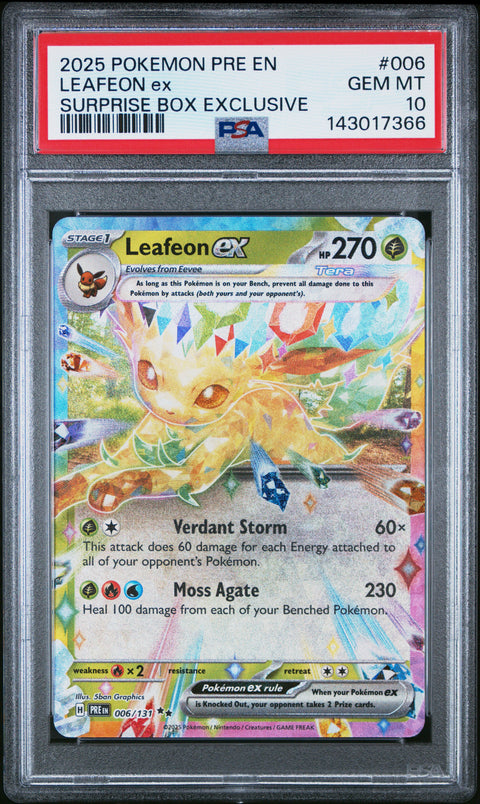 2025 POKEMON LEAFEON EX 006/108 PSA 10