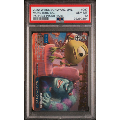 2022 JPN WEISS SCHWARZ PIXAR MONSTER INC 097 PSA 10