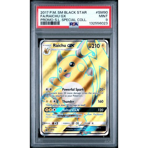 2017 POKEMON RAICHU GX SHINING LEGENDS SPECIAL COLLECTION SM90/73 PSA 9