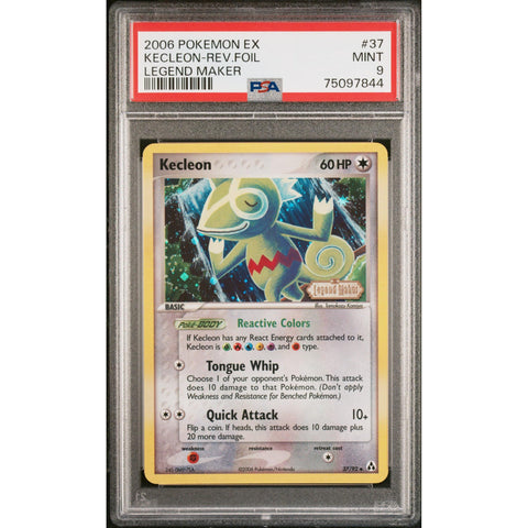 2006 POKEMON LEGEND MAKER KECLEON REVERSE FOIL 37/92 PSA 9