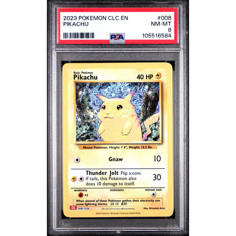 2023 POKEMON CLASSIC COLLECTION PIKACHU 008/034 PSA 8