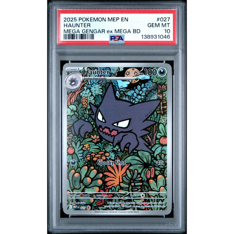 2025 POKEMON HAUNTER MEGA GENGAR EX MEGA BATTLE DECK MEP027 PSA 10