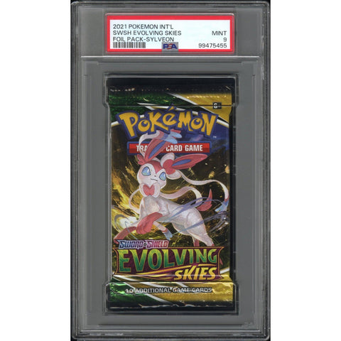 2021 evolving skies booster box 2021 POKEMON EVOLVING SKIES BOOSTER PACK PACK SYLVEON ART PSA 9 – Kollecter
