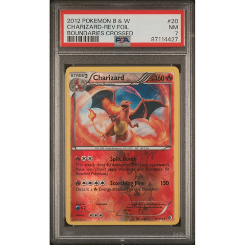 2012 POKEMON BOUNDARIES CROSSED CHARIZARD REVERSE FOIL PSA 7