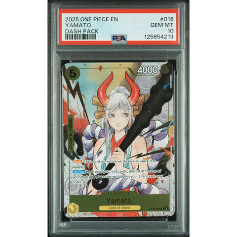 2025 ONE PIECE DASH PACK YAMATO 016 PSA 10