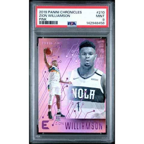 2019 PANINI PANINI CHRONICLES ZION WILLIAMSON PINK 210 PSA 9