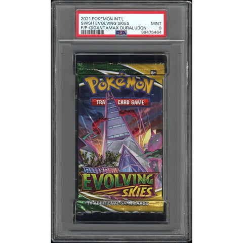 2021 evolving skies booster box 2021 POKEMON EVOLVING SKIES BOOSTER PACK PACK GIGANTAMAX DURALUDON PSA – Kollecter