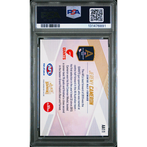 2020 PANINI SELECT DOMINANCE 2019 ALL-AUSTRALIAN JEREMY CAMERON AA11 PSA 9