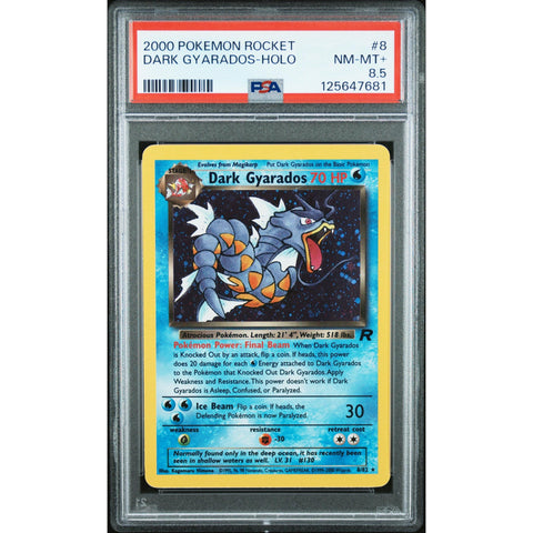 2000 POKEMON ROCKET DARK GYARADOS 8/82 PSA 8.5