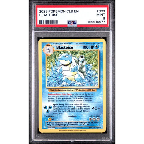 2023 POKEMON CLASSIC COLLECTION BLASTOISE 003/034 PSA 9
