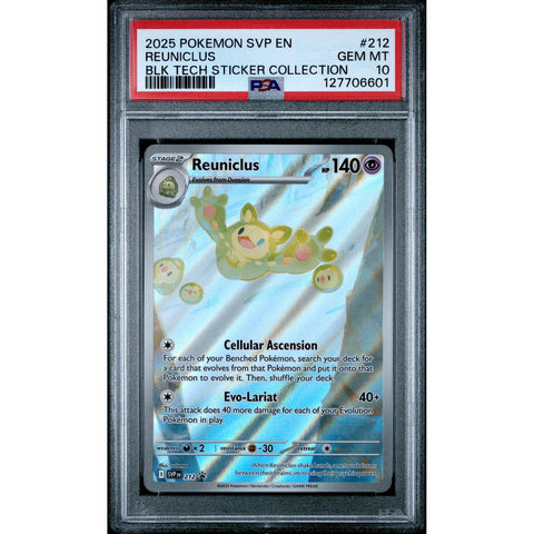 2025 POKEMON PROMO REUNICLUS TECH STICKER COLLECTION SVP212 PSA 10