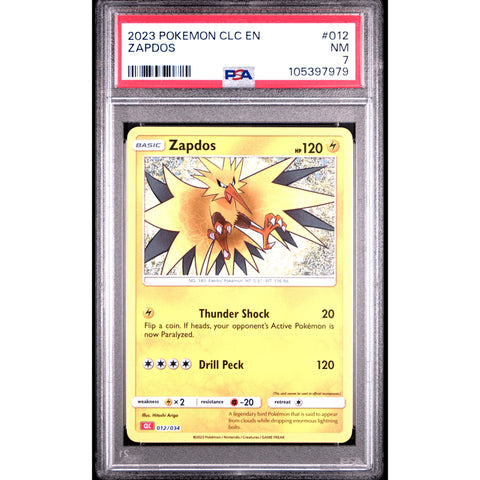2023 POKEMON CLASSIC COLLECTION ZAPDOS 012/034 PSA 7