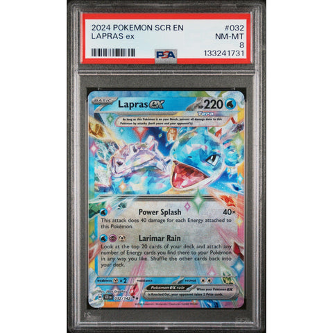 2024 POKEMON SCR EN-STELLAR CROWN LAPRAS EX 032/142 PSA 8