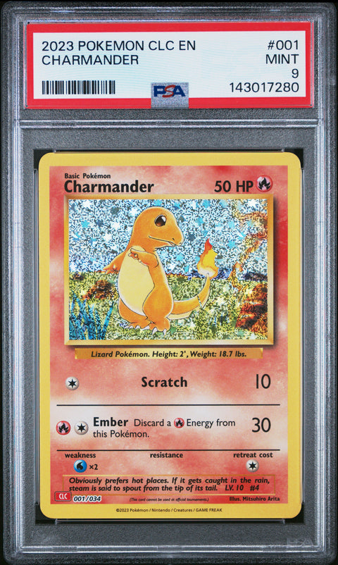 2023 POKEMON CHARMANDER CLC 001/034 PSA 9