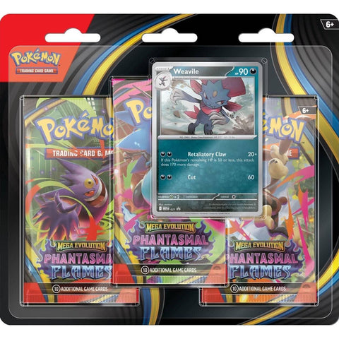 Pokemon TCG: Mega Evolution – Phantasmal Flames Three Pack Blister