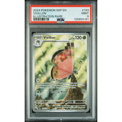2024 POKEMON SURGING SPARKS VIVILLON 193/191 PSA 9