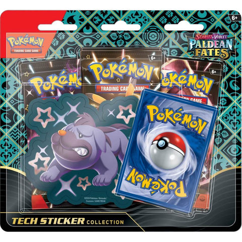 Pokemon TCG: Scarlet & Violet - Paldean Fates Three Pack Tech Sticker Blister