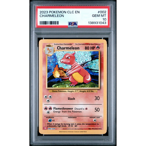 2023 POKEMON CHARMELEON CLC 002/034 PSA 10