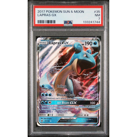 2017 POKEMON LAPRAS GX 35/149 PSA 7
