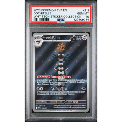 2025 POKEMON PROMO GOTHITELLE TECH STICKER COLLECTION SVP211 PSA 10