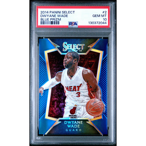 2014 PANINI PANINI SELECT DWYANE WADE BLUE PRIZM 2 PSA 10