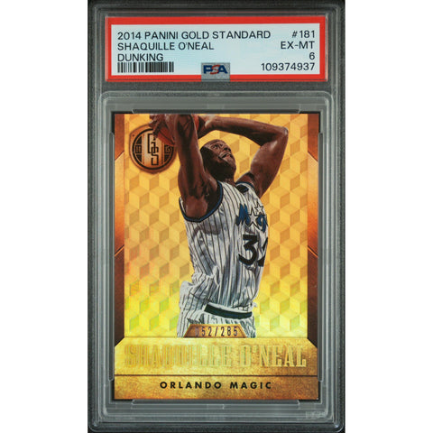 2014 PANINI GOLD STANDARD SHAQUILLE O'NEAL 181 PSA 6