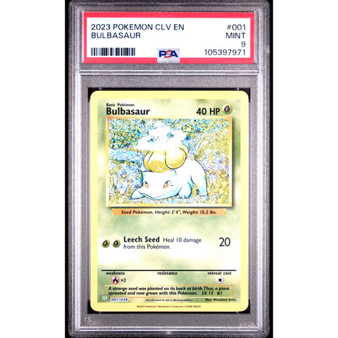 2023 POKEMON CLASSIC COLLECTION BULBASAUR 001/034 PSA 9