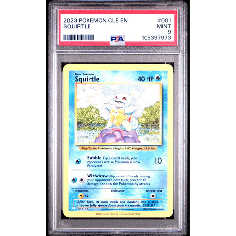 2023 POKEMON CLASSIC COLLECTION SQUIRTLE 001/034 PSA 9