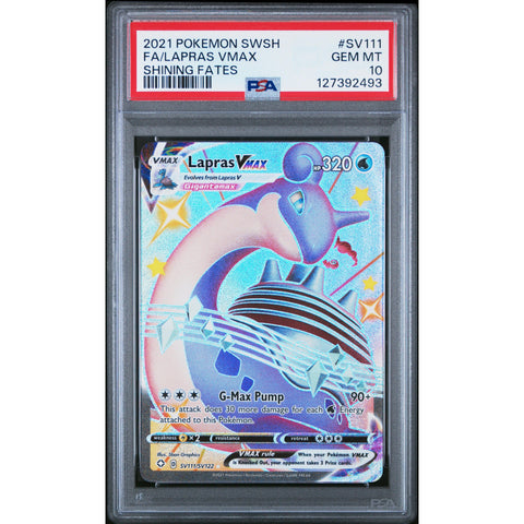 2021 POKEMON SHINING FATES LAPRAS SV111/SV122 PSA 10