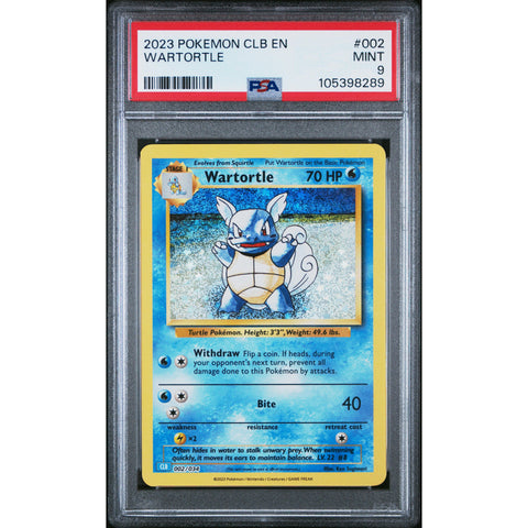 2023 POKEMON CLASSIC COLLECTION WARTORTLE 002/034 PSA 9
