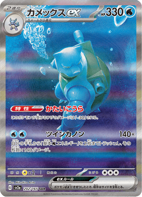 Blastoise EX (カメックスex) - 202/165