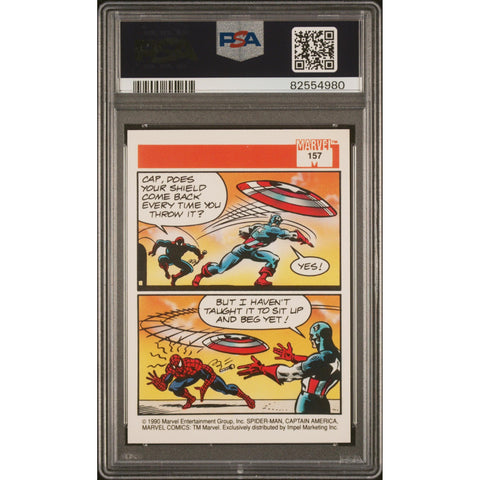 1990 MARVEL UNIVERSE CAPTAIN AMERICA 157 PSA 7