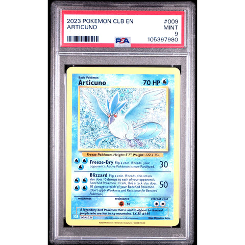2023 POKEMON CLASSIC COLLECTION ARTICUNO 009/034 PSA 9