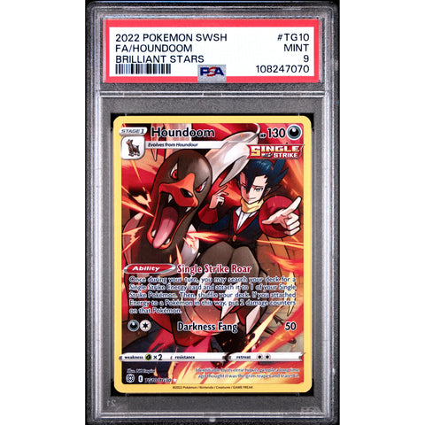2022 POKEMON BRILLIANT STARS HOUNDOOM TG10/TG30 PSA 9