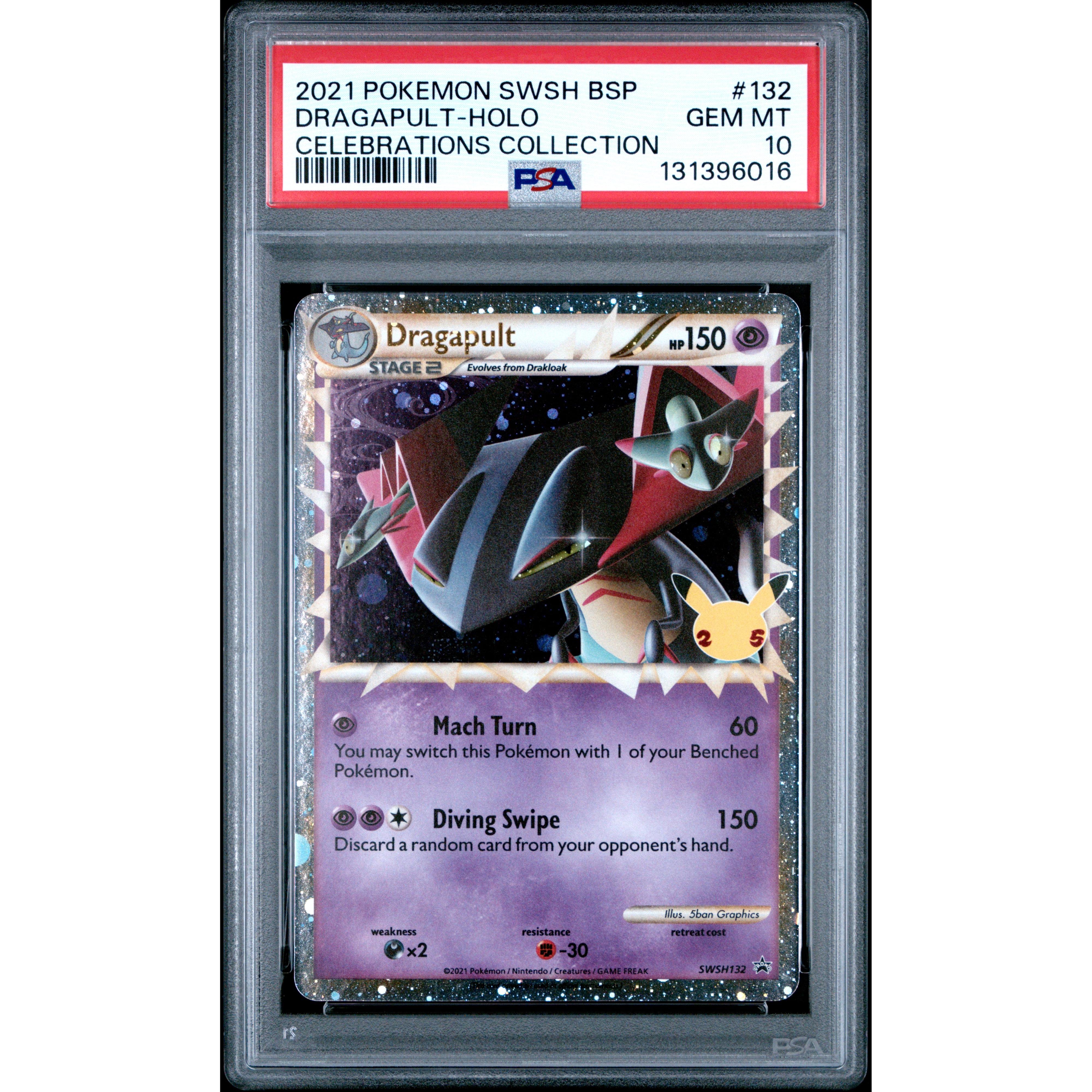 2021 ポケモンカード ドラパルトホロ #132 PSA7 promo 2021 Pokemon Swsh Black Star Promo 132 Dragapult-holo Celebrations