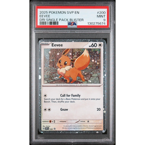 2025 POKEMON EEVEE DESTINED RIVALS SINGLE PACK BLISTER SVP200 PSA 9