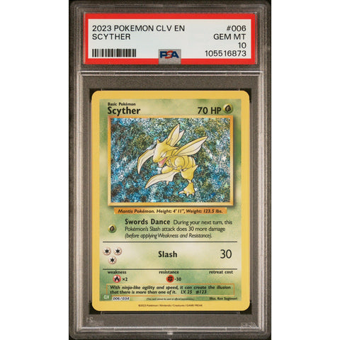 2023 POKEMON CLASSIC COLLECTION SCYTHER 006/034 PSA 10